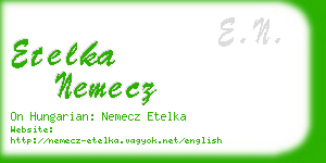 etelka nemecz business card